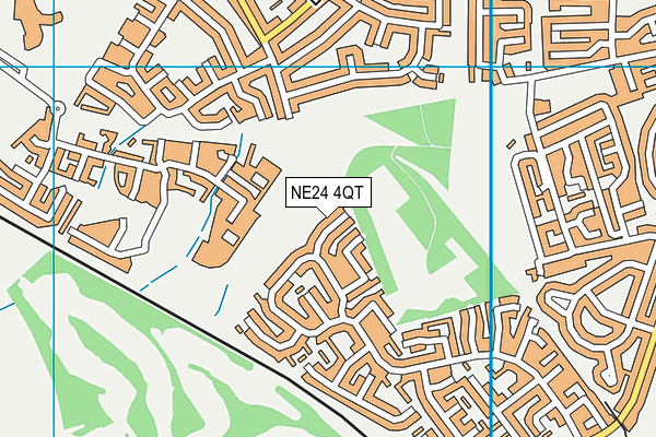 NE24 4QT map - OS VectorMap District (Ordnance Survey)