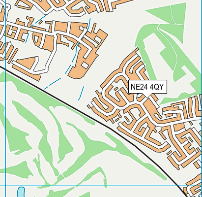 NE24 4QY map - OS VectorMap District (Ordnance Survey)
