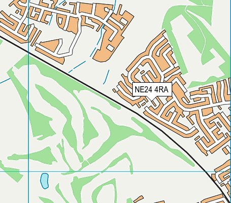 NE24 4RA map - OS VectorMap District (Ordnance Survey)
