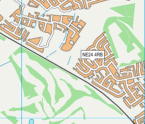 NE24 4RB map - OS VectorMap District (Ordnance Survey)