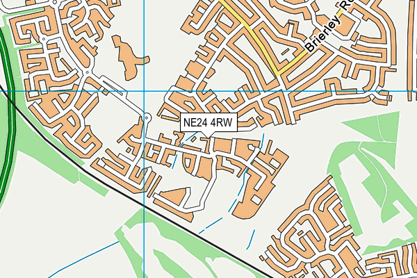 NE24 4RW map - OS VectorMap District (Ordnance Survey)