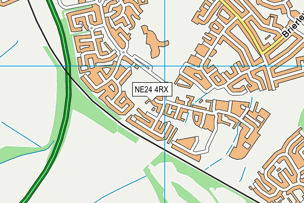 NE24 4RX map - OS VectorMap District (Ordnance Survey)