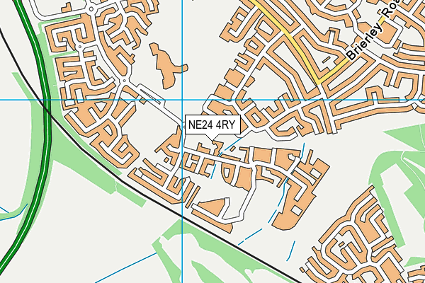 NE24 4RY map - OS VectorMap District (Ordnance Survey)
