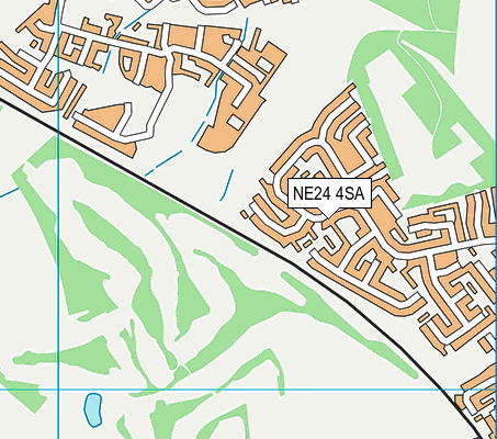 NE24 4SA map - OS VectorMap District (Ordnance Survey)