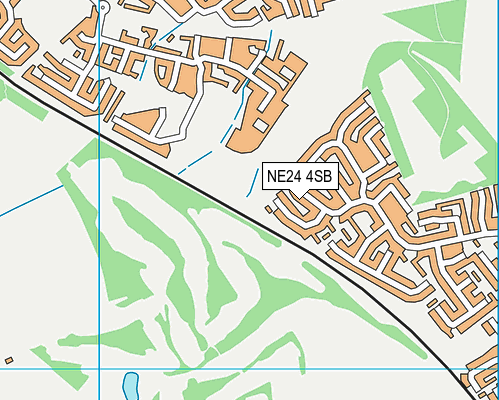 NE24 4SB map - OS VectorMap District (Ordnance Survey)