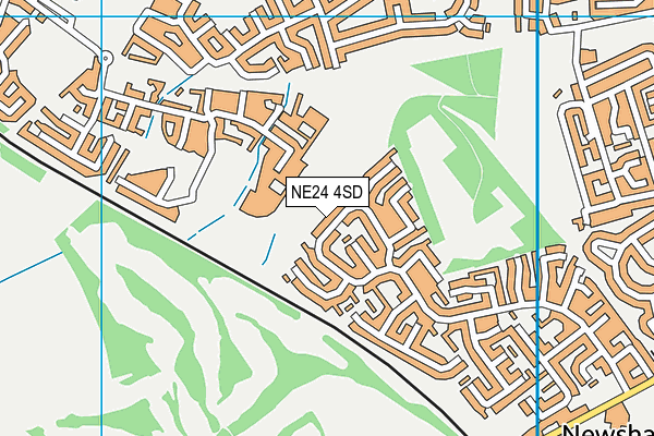 NE24 4SD map - OS VectorMap District (Ordnance Survey)