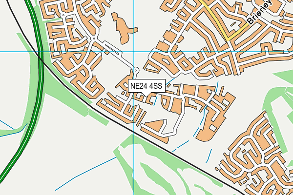 NE24 4SS map - OS VectorMap District (Ordnance Survey)