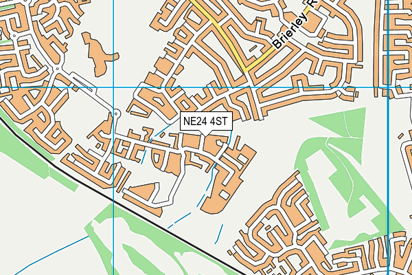 NE24 4ST map - OS VectorMap District (Ordnance Survey)
