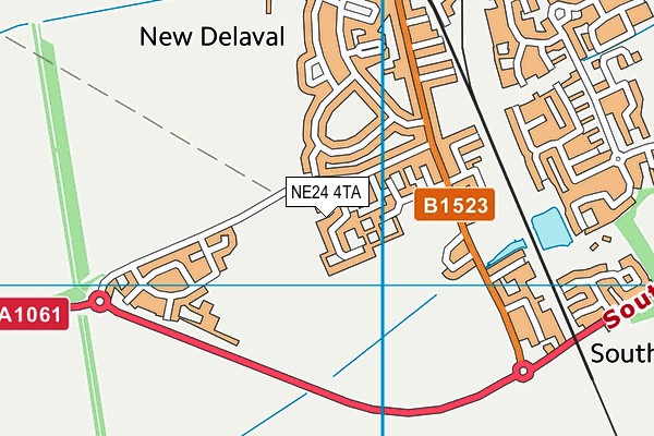 NE24 4TA map - OS VectorMap District (Ordnance Survey)