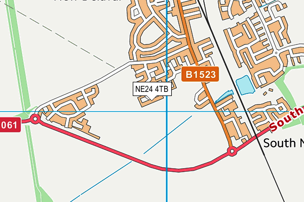 NE24 4TB map - OS VectorMap District (Ordnance Survey)