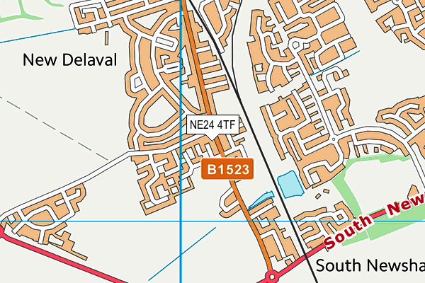 NE24 4TF map - OS VectorMap District (Ordnance Survey)