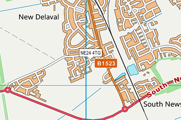 NE24 4TG map - OS VectorMap District (Ordnance Survey)