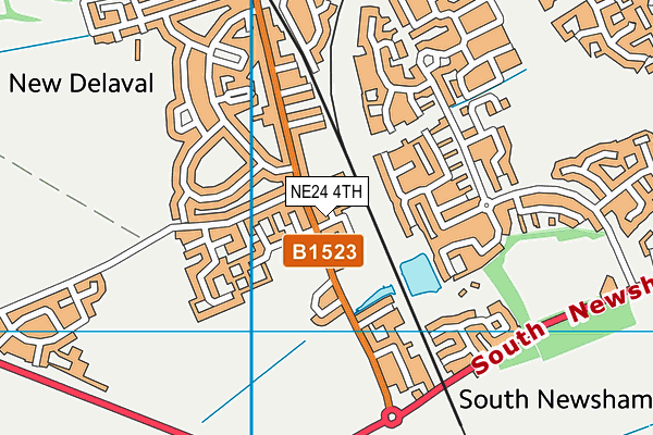 NE24 4TH map - OS VectorMap District (Ordnance Survey)