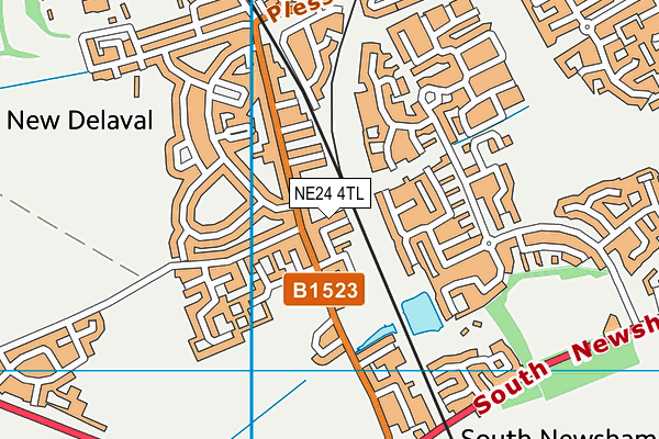 NE24 4TL map - OS VectorMap District (Ordnance Survey)