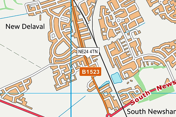 NE24 4TN map - OS VectorMap District (Ordnance Survey)