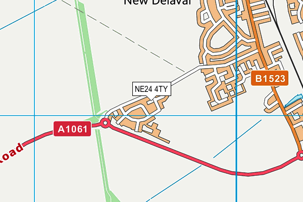 NE24 4TY map - OS VectorMap District (Ordnance Survey)