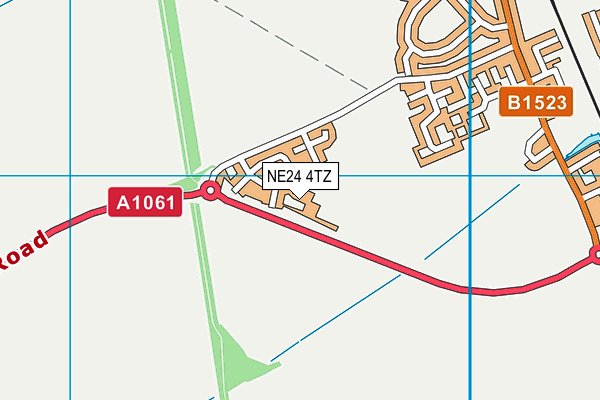 NE24 4TZ map - OS VectorMap District (Ordnance Survey)