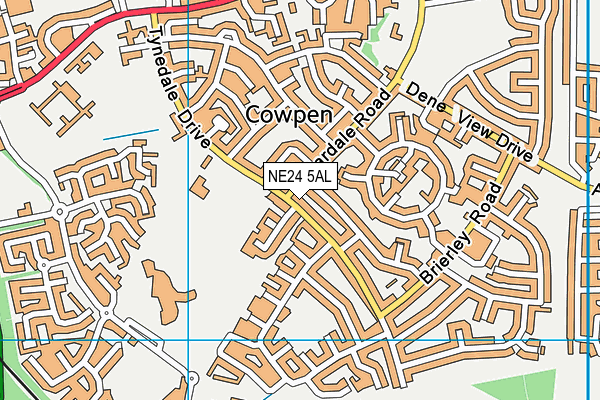 NE24 5AL map - OS VectorMap District (Ordnance Survey)