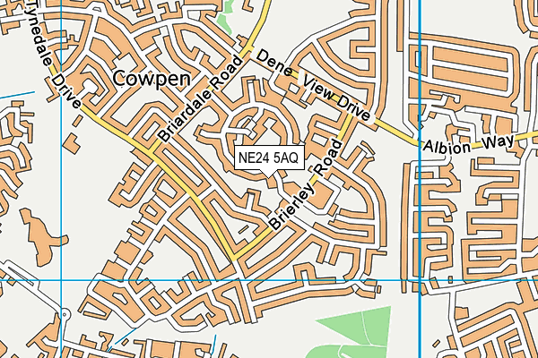 NE24 5AQ map - OS VectorMap District (Ordnance Survey)
