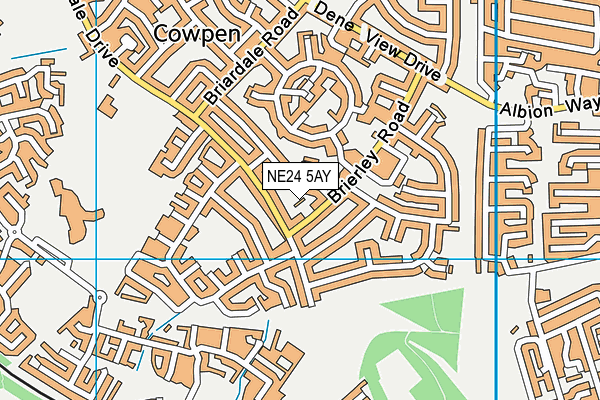 NE24 5AY map - OS VectorMap District (Ordnance Survey)