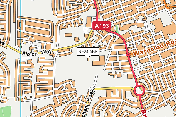 NE24 5BR map - OS VectorMap District (Ordnance Survey)