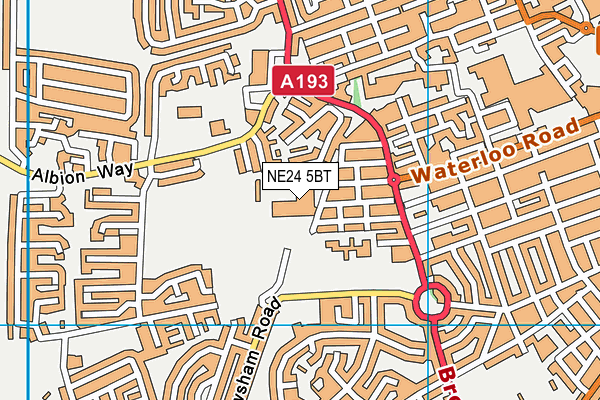 Blyth Sports Centre map (NE24 5BT) - OS VectorMap District (Ordnance Survey)