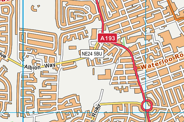 NE24 5BU map - OS VectorMap District (Ordnance Survey)