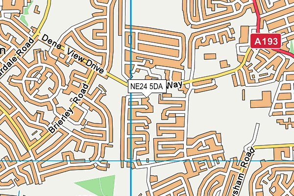 NE24 5DA map - OS VectorMap District (Ordnance Survey)