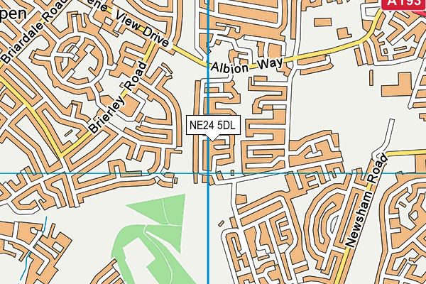 NE24 5DL map - OS VectorMap District (Ordnance Survey)