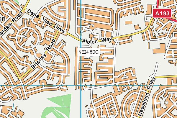 NE24 5DQ map - OS VectorMap District (Ordnance Survey)