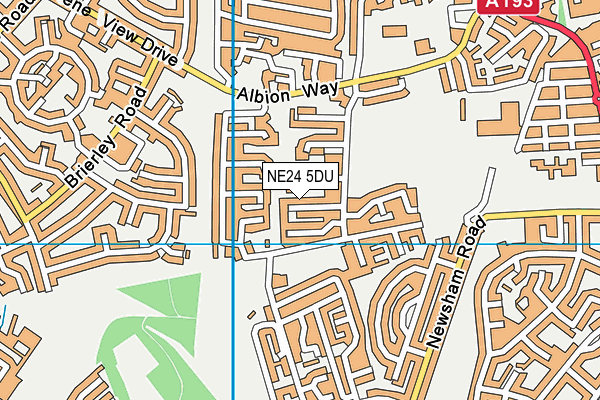 NE24 5DU map - OS VectorMap District (Ordnance Survey)