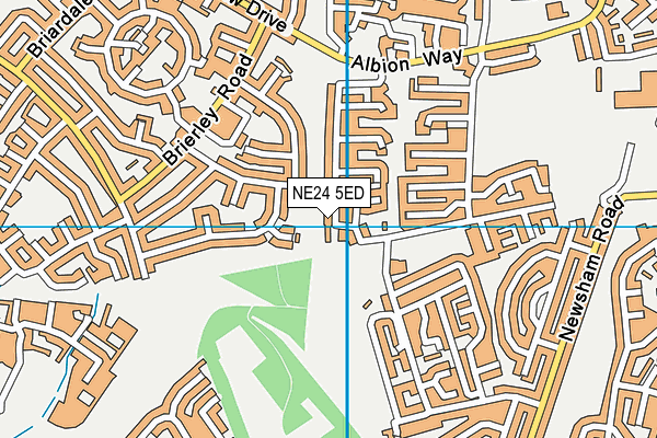 NE24 5ED map - OS VectorMap District (Ordnance Survey)