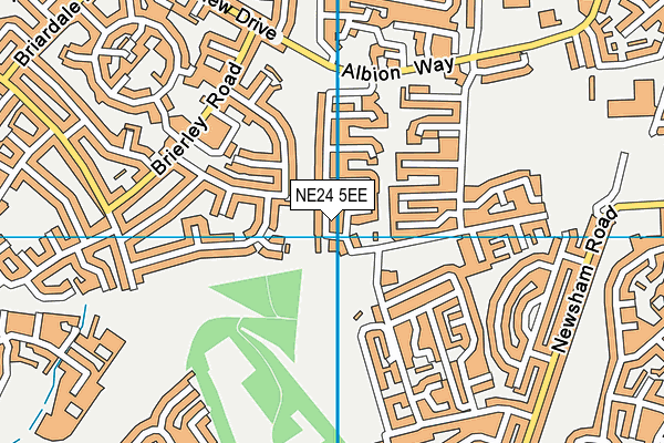 NE24 5EE map - OS VectorMap District (Ordnance Survey)