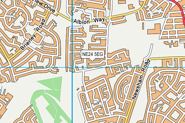 NE24 5EG map - OS VectorMap District (Ordnance Survey)