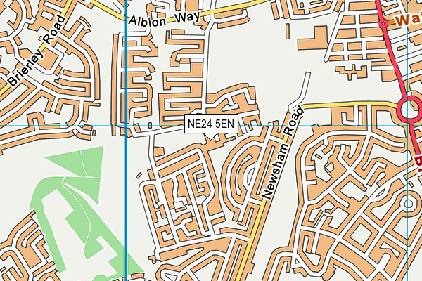 NE24 5EN map - OS VectorMap District (Ordnance Survey)