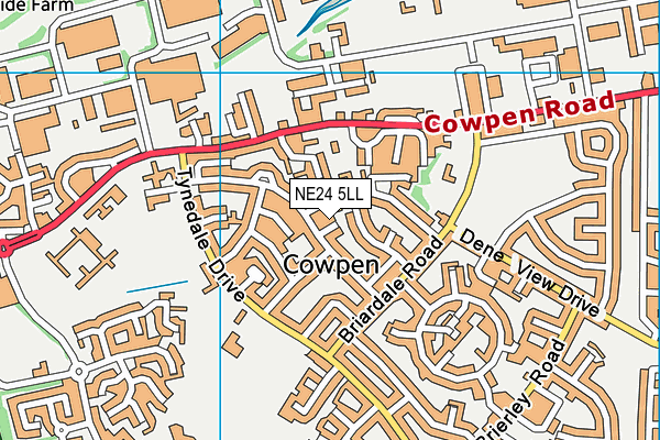 NE24 5LL map - OS VectorMap District (Ordnance Survey)