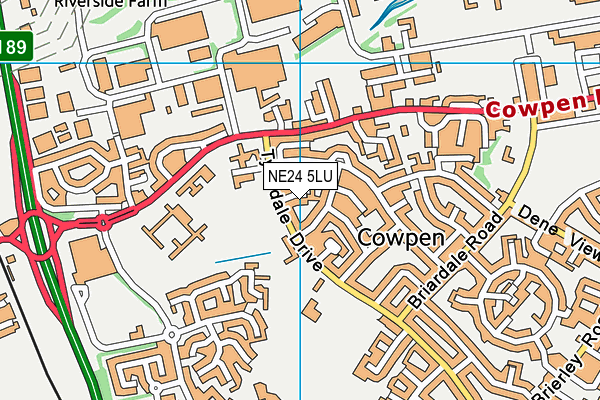 NE24 5LU map - OS VectorMap District (Ordnance Survey)