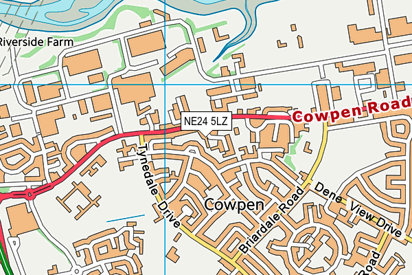 NE24 5LZ map - OS VectorMap District (Ordnance Survey)