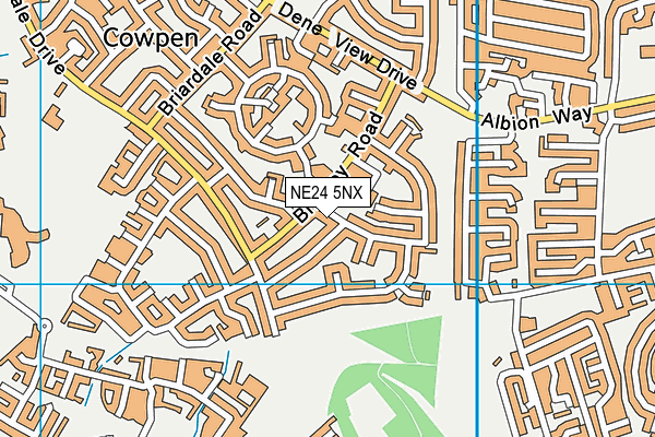 NE24 5NX map - OS VectorMap District (Ordnance Survey)