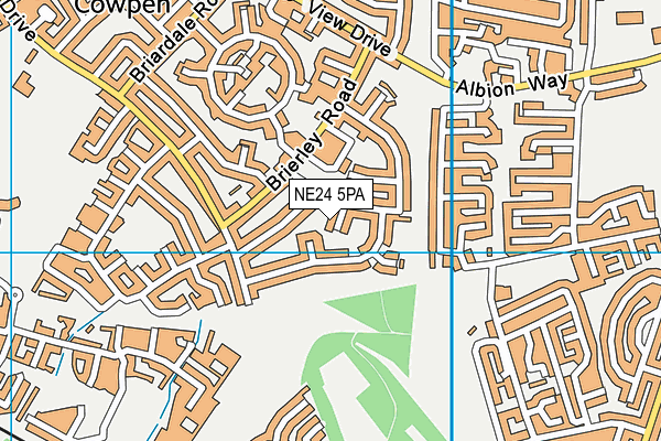 NE24 5PA map - OS VectorMap District (Ordnance Survey)