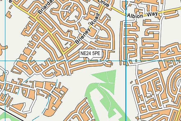 NE24 5PE map - OS VectorMap District (Ordnance Survey)