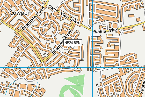 NE24 5PN map - OS VectorMap District (Ordnance Survey)