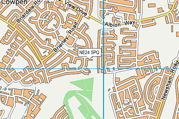 NE24 5PQ map - OS VectorMap District (Ordnance Survey)