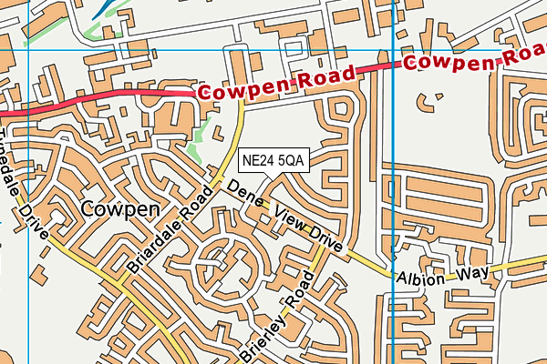 Cowpen Park map (NE24 5QA) - OS VectorMap District (Ordnance Survey)