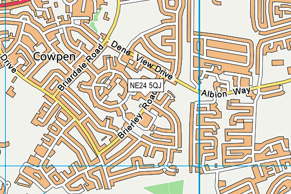 NE24 5QJ map - OS VectorMap District (Ordnance Survey)