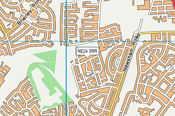 NE24 5RR map - OS VectorMap District (Ordnance Survey)