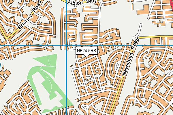 Isabella Pavilion map (NE24 5RS) - OS VectorMap District (Ordnance Survey)