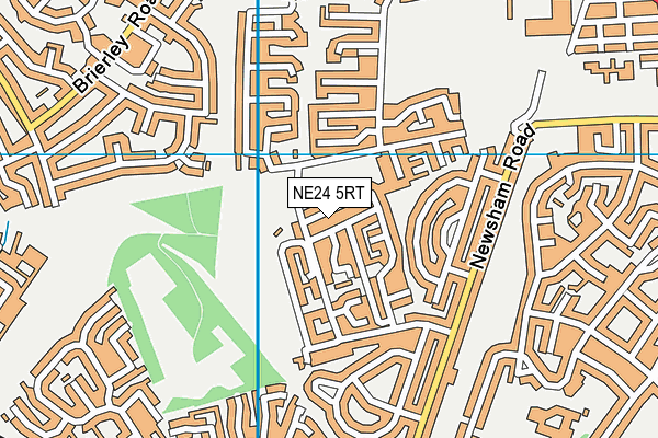 NE24 5RT map - OS VectorMap District (Ordnance Survey)