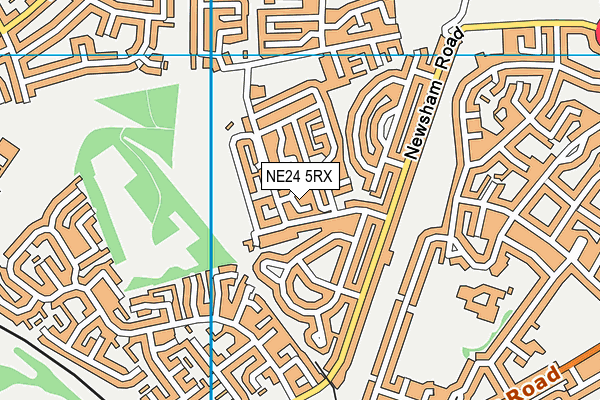 NE24 5RX map - OS VectorMap District (Ordnance Survey)