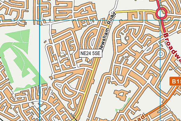 NE24 5SE map - OS VectorMap District (Ordnance Survey)